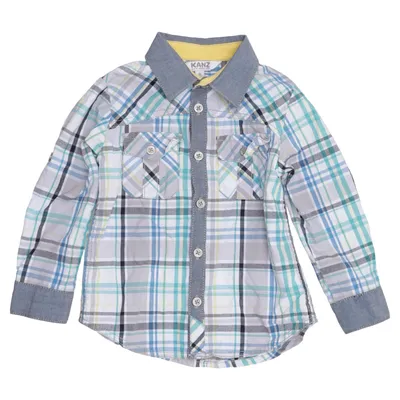 Chemise (Bleu, Multicolore) de Kanz Coton