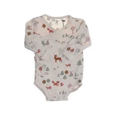 Romper (Beige, Meerkleurig) van Lindex Baby Katoen, Elastaan