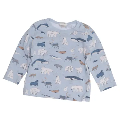 T-shirt à manches longues (Bleu, Multicolore) de Alana Coton, Élasthane