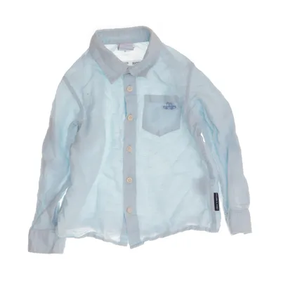 Skjorta (Blå) från Polarn O. Pyret Bomull, Linne