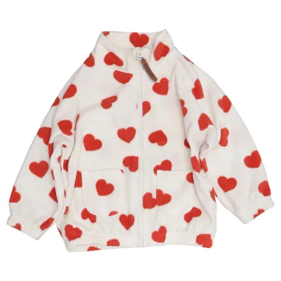 Fleecejacka (Vit, Röd) från Rikiki Polyester