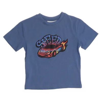 T-shirt (Blå, Flerfarvet) fra D.M.D by Denim Day Bomuld