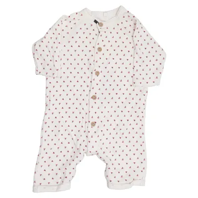 Rompers (White, Red) from Petit Bateau Cotton