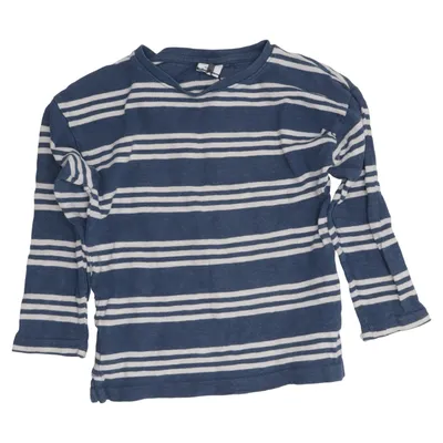 Long sleeve T-shirt (Blue, White) from Lindex Kids Cotton