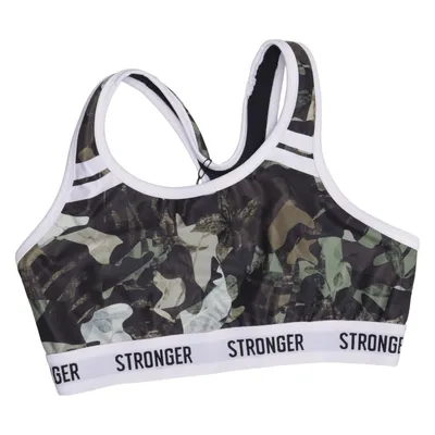Sports bra (Green, Black, White) from Stronger Elastane, Polyester
