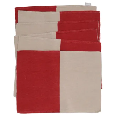 Bordstablett (Röd, Beige) från Linum Bomull