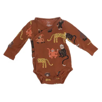 Body (Brun, Flerfärgad) från Lindex Baby Bomull, Elastan