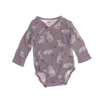 Body (Lila, Vit) från Lindex Baby Bomull, Elastan
