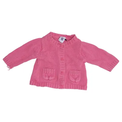 Strickjacke (Pink) von Petit Bateau Baumwolle, Wolle