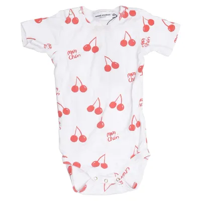 Romper (Wit, Rood) van Mini Rodini Organisch katoen
