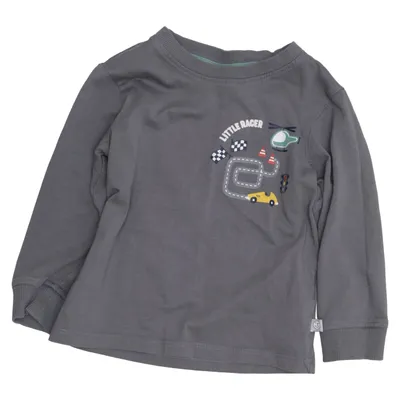 T-shirt à manches longues (Gris) de Liegelind Coton, Élasthane