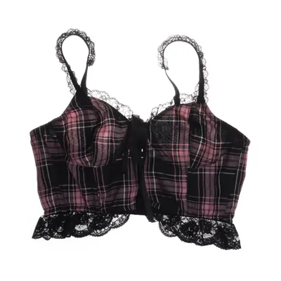 Bustier (Svart, Rosa) från Dolls Kill Elastan, Polyester