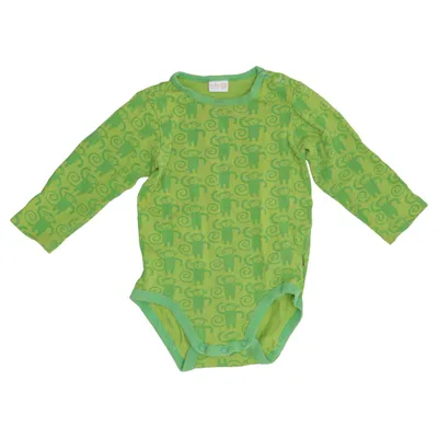 Body (Grøn) fra Baby by Lindex Elastan, Økologisk bomuld