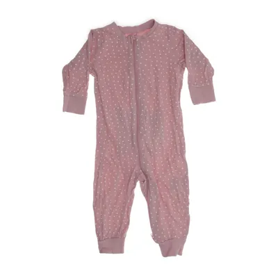 Mjukisdräkt (Rosa, Vit) från Lindex Baby Bomull