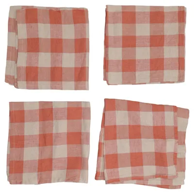 Platzdeckchen (Orange, Beige) von Ellos Home Baumwolle, Leinen