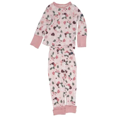 Pyjama (Rose, Multicolore) de Polarn O. Pyret Élasthane, Lyocell