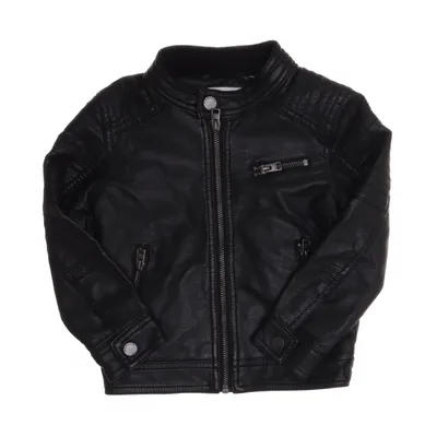 Leather jacket (Black) from Lindex Kids Polyurethane