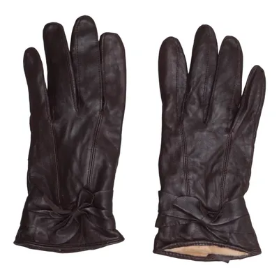Leather gloves (Brown) from Lamarthe Leather, Polyamide