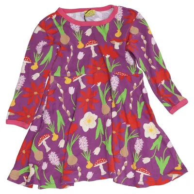 Dress (Purple, Red, Green) from Duns Sweden Organic cotton