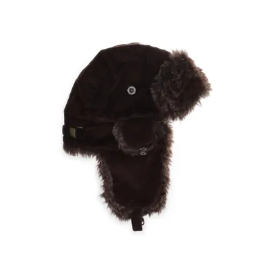 Trapper hat (Brown) from Barts Acrylic, Cotton, Polyester, Faux fur