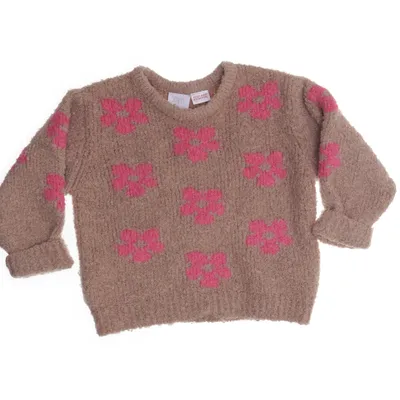 Sweater (Pink, Brown) from Zara Acrylic, Elastane, Polyester