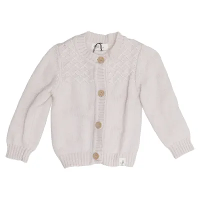 Strickjacke (Beige) von Little Jalo Wolle