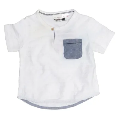 T-shirt (Blanc, Bleu) de Zara BabyBoy Coton