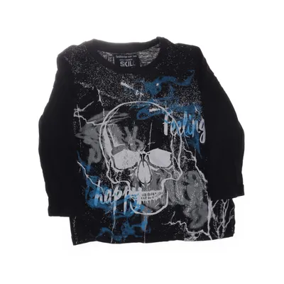 Långärmad t-shirt (Svart, Flerfärgad) från Skill Bomull