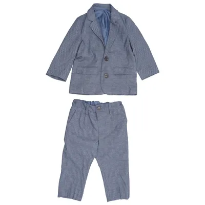 Jakkesæt (Blå) fra Next Elastan, Polyester, Viscose
