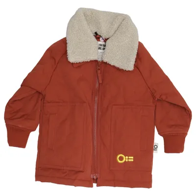 Winter jacket (Red, Beige) from Oii Cotton, Polyester