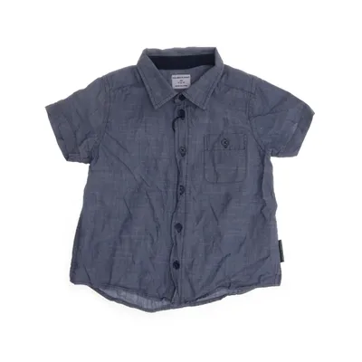 Short sleeve shirt (Blue) from Polarn O. Pyret Cotton