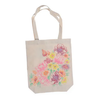 Canvas tas (Beige, Meerkleurig) van The Garden Collection by H&M Organisch katoen