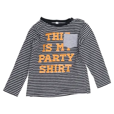 T-shirt à manches longues (Gris, Noir) de Zeeman Coton