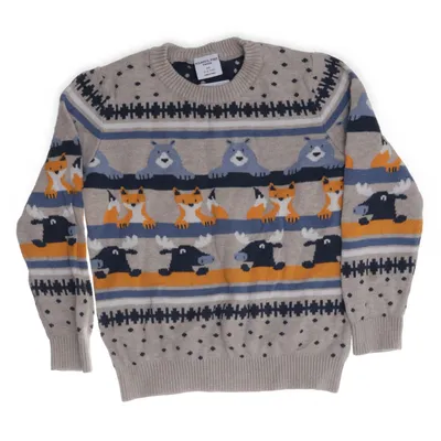 Tröja (Blå, Flerfärgad, Beige) från Polarn O. Pyret Ekologisk bomull