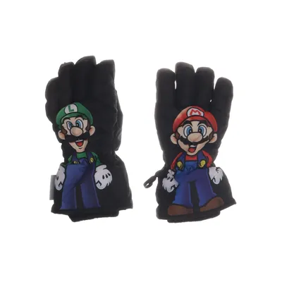 Handsker (Sort, Flerfarvet) fra Super Mario Elastan, Polyester, Polyurethan