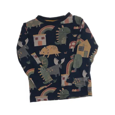 Langærmet t-shirt (Blå, Flerfarvet) fra Next Bomuld