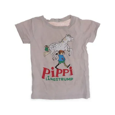 T-shirt (Beige, Flerfärgad) från Pippi Långstrump Ekologisk bomull