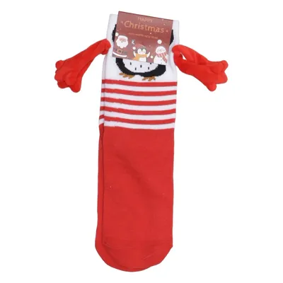 Chaussettes (Rouge, Blanc, Noir) de Happy Christmas Coton, Élasthane, Polyamide