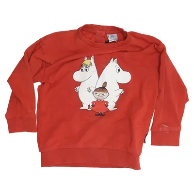 Collegetröja (Röd, Vit) från Moomin Bomull, Elastan