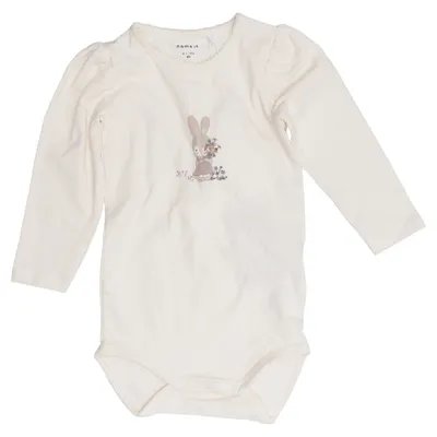 Body (Beige) från Name It Elastan, Ekologisk bomull