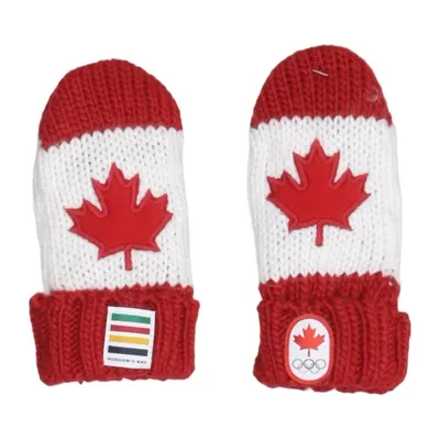 Mittens (Red, White) from Hudson's Bay Acrylic, Polyester