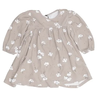 Robe (Beige, Blanc) de Polarn O. Pyret Coton biologique
