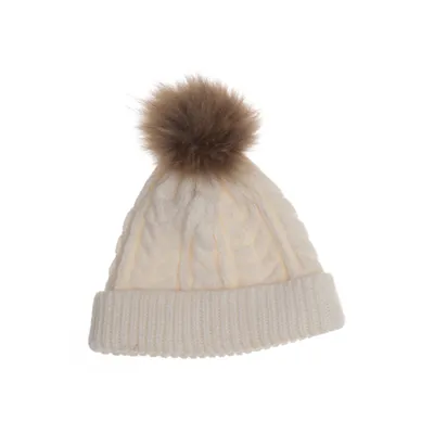 Pompon muts (Bommel 2 knit) van Mauritius Acryl, Bont, Polyester