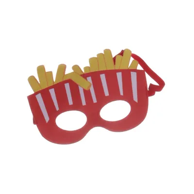 Maskeradmask (Röd, Gul, Vit)