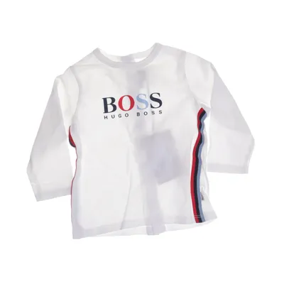 Langærmet t-shirt (Hvid, Rød, Blå) fra Hugo Boss