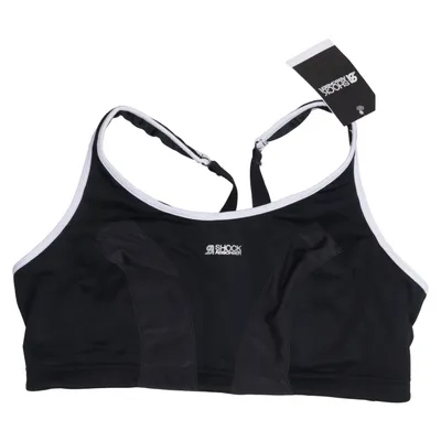 Sports bra (Black, White) from Shock Absorber Elastane, Polyamide, Polyester