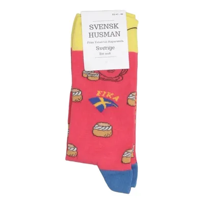 Socks (Red, Multicolored) from Svensk Husman Cotton, Elastane, Polyamide