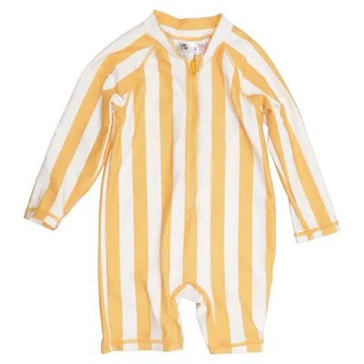 UV-tøj (Gul, Hvid) fra Lindex Baby Elastan, Polyester