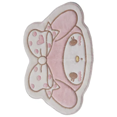 Short pile rug (Pink, White) Polyester