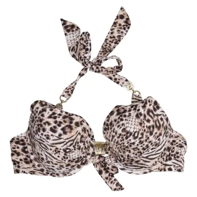 Bikini top (Bruin, Beige) van Very Victoria Silvstedt by Mariemeili Elastaan, Polyamide